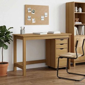 vidaXL Σετ Γραφείου και Κινητού Ντουλαπιού MOSS 2 pcs Μέλι Καφέ