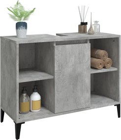 vidaXL Ντουλάπι Νιπτήρα Γκρι Σκυρ. 80 x 33 x 60 εκ. Επεξεργασμένο Ξύλο