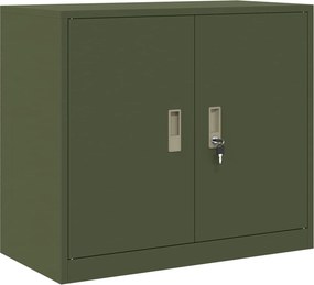 vidaXL Ντουλάπι αποθήκευσης Ελιά Πράσινη 80 x 40 x 70 εκ Ατσάλι