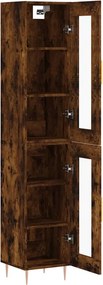 vidaXL Ντουλάπι Καπνιστή δρυς 34,5x34x180 εκ. από Επεξεργασμένο Ξύλο