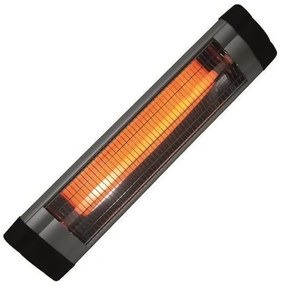 Θερμάστρα Χαλαζία Επίτοιχη 2000W IP34 300-42002 Eurolamp 300-42002 Μαύρο-Ασημί