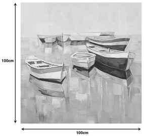 Πίνακας σε καμβά Boatty Ι Inart 100x3x100εκ