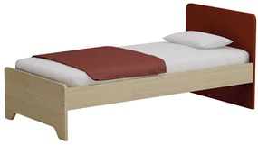 Κρεβάτι Ημίδιπλο Salina Κόκκινο, για Στρώμα 110x190 εκ.