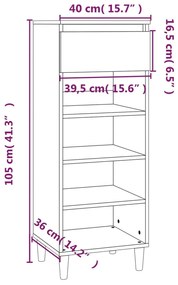 ΠΑΠΟΥΤΣΟΘΗΚΗ ΓΚΡΙ SONOMA 40X36X105 ΕΚ. ΑΠΟ ΕΠΕΞΕΡΓΑΣΜΕΝΟ ΞΥΛΟ 819778