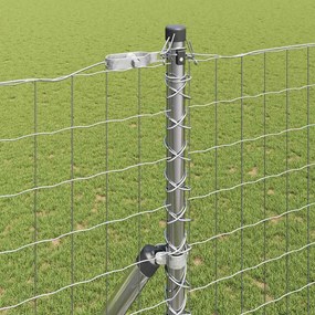 vidaXL Εξωτερικό Ευρωπαϊκό Φράχτη Στήριξης 10 x 1,5 m Ασημί Δίχτυ