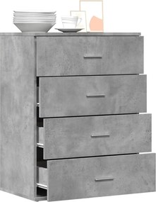 vidaXL Ντουλάπι Γκρι Σκυροδέματος 60x39x80 εκ. Επεξεργασμένο Ξύλο