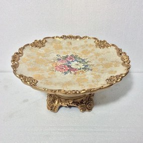 ΠΙΑΤΕΛΑ ΠΟΡΣΕΛΑΝΗ ΜΠΕΖ - ΧΡΥΣΗ 33.5x33.5x15cm|752-15021