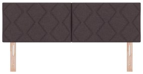 vidaXL Κεφαλάρι με κεφαλάρι Σκούρο Καφέ 160 cm Τεχνητό Δέρμα