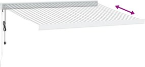 vidaXL Τέντα Πτυσσόμενη Ανθρακί και Λευκή 3,5x2,5μ. Ύφασμα / Αλουμίνιο