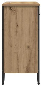 vidaXL Πλαϊνό γραφείο με συρτάρι artisan δρυς 79.5 x 35.5 x 74.5 εκ