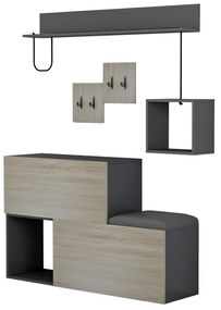 ΕΠΙΠΛΟ ΕΙΣΟΔΟΥ CERB HM8957.11 ΜΕΛΑΜΙΝΗ ΣΕ SONAMA-ΓΚΡΙ 120x20x72Υ εκ.