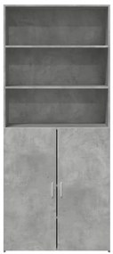 vidaXL Ντουλάπι Γκρι Σκυροδέματος 80x42,5x185 εκ. Επεξεργασμένο Ξύλο