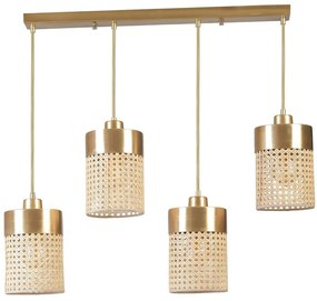 Φωτιστικό Οροφής - Ράγα Zeus 941RTN1190 65x14x70cm 4xE27 40W Gold Opviq