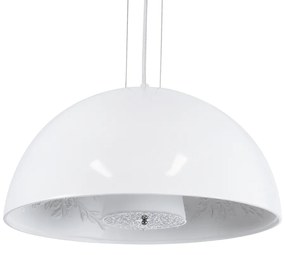 GloboStar® SERENIA WHITE 01152 Μοντέρνο Κρεμαστό Φωτιστικό Οροφής Μονόφωτο Λευκό Γύψινο Καμπάνα Φ40 x 19cm
