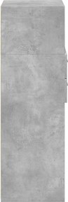 vidaXL Ντουλάπι Γκρι Σκυρ. 50x42,5x124 εκ. από Επεξεργασμένο Ξύλο