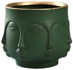 Κασπώ 325CRN1402 20x12x20cm Green-Gold Aberto Design Πολυέστερ
