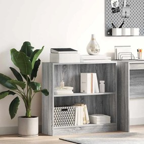 vidaXL Βιβλιοθήκη Γκρι Sonoma 80x24x76 εκ. από Επεξεργασμένο Ξύλο