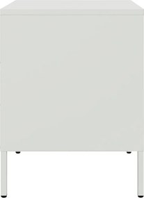 vidaXL Κομοδίνο Λευκό 36x39x50,5 εκ. από Χάλυβα