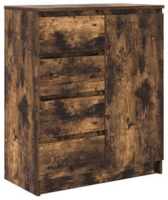 Συρταριέρα με Συρτάρια Καπνιστή Δρυς 71x35x84 εκ. Επεξ. Ξύλο 861584