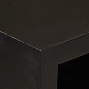 vidaXL Ντουλάπι Μαύρο 55x30x76 εκ. από Μασίφ Ξύλο Μάνγκο και Σίδηρο