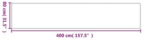 vidaXL Χαλί Διάδρομος Εμφάνιση Σιζάλ Ασημί 80 x 400 εκ.