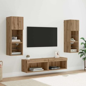 vidaXL Μονάδα Τοίχου Τηλεόρασης 6 pcs Artisan Oak Επεξεργασμένο ξύλο