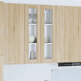 vidaXL Κρεμαστό ντουλάπι με αποθήκευση Δρύς Sonoma 60 x 31 x 100 εκ.