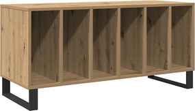 vidaXL Ντουλάπι δίσκων βινυλίου με ράφι artisan δρυς 100 x 38 x 48 εκ.
