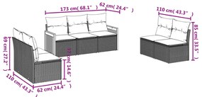 vidaXL Σαλόνι Κήπου Σετ 7 τεμ. Μπεζ Συνθετικό Ρατάν με Μαξιλάρια