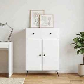 vidaXL Πλαϊνό γραφείο Γυαλιστερό Λευκό 66 x 34,5 x 90 εκ