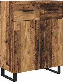 vidaXL Highboard 2 τμχ. Παλιό Ξύλο 69,5 x 34 x 180 εκ.
