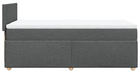 ΚΡΕΒΑΤΙ BOXSPRING ΜΕ ΣΤΡΩΜΑ ΣΚΟΥΡΟ ΓΚΡΙ 90X190 ΕΚ. ΥΦΑΣΜΑΤΙΝΟ 3288829