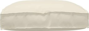 vidaXL Μαξιλάρι Ύφασμα Όξφορντ Κρεμ 80 x 80 x 12 cm
