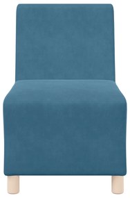 vidaXL Καναπέδες 3 pcs Μπλε 55 x 74 x 82 εκ. Βελούδο