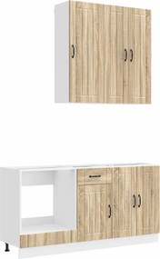 vidaXL Μονάδα κουζίνας LUCCA 5 pcs Sonoma Δρυς Επεξεργασμένο Ξύλο
