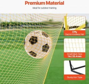 VEVOR 7x7FT Soccer Rebounder Portable Soccer Trainer Net with Portable Bag