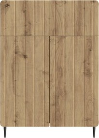 vidaXL Πλαϊνό γραφείο Artisan Δρυς 66 x 34,5 x 92 εκ.