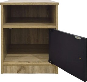 Κομοδίνο Lenea pakoworld sonoma-ανθρακί 40x40x50εκ