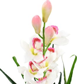vidaXL Ορχιδέα Cymbidium Τεχνητή Πράσινη 100 εκ. με Γλάστρα