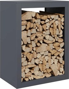 vidaXL Ράφι Καυσόξυλων Ανθρακί 60x40x80 εκ. Ατσάλινο