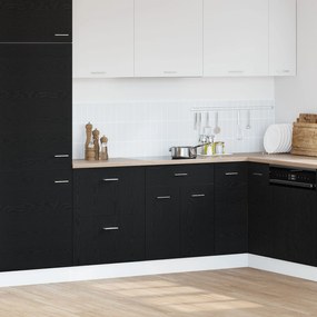 vidaXL Μαύρο Ερμάρι με Συστήματα Στάθμης - 60x46x81.5 εκ Φτιαγμένο από Επεξεργασμένο Ξύλο