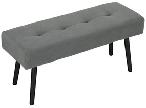 HOMCOM Πολυθρόνα με επένδυση από κοτλέ, κρεβάτι με μεταλλικά πόδια, παπούτσια 100 x 36 x 45 cm Γκρι