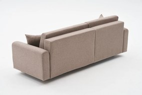 Corner Sofa-Bed Mane Left - Brown Brown