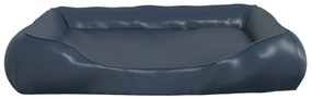 vidaXL Κρεβάτι Σκύλου Σκούρο Μπλε 80 x 68 x 23 εκ. Συνθετικό Δέρμα