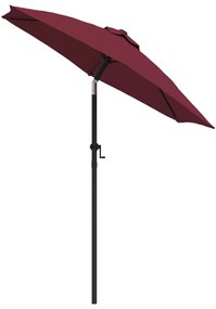 vidaXL Ομπρέλα Μπορντό 200 x 224 εκ. Αλουμινίου