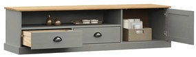vidaXL Έπιπλο Τηλεόρασης VIGO Γκρι 156 x 40 x 40 εκ. Μασίφ Ξύλο Πεύκου