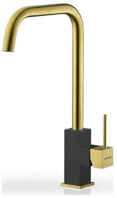 Μπαταρία Κουζίνας Adelita 090928101 7x52x39cm Gold-Black Pyramis Metal