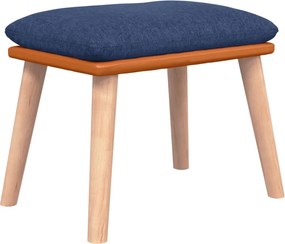 vidaXL Υποπόδιο Μπλε 45x29,5x35 εκ. Ύφασμα &amp; Συνθετικό Δέρμα