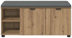 vidaXL Παγκάκι Χαλωρίου με μαξιλάρι Τεχνίτικη Δρυς 100 x 38 x 46 εκ