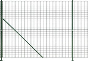 vidaXL Συρματόπλεγμα Περίφραξης Πράσινο 2,2 x 25 μ. με Βάσεις Φλάντζα